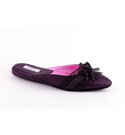 women's slippers TRIANON purple night vintage leather